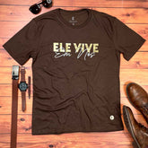 Camiseta Masculina Marrom Ele Vive