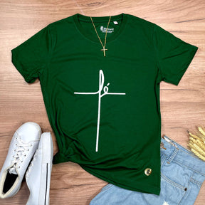 Camiseta Feminina Verde Fé
