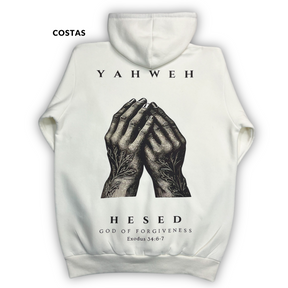 Moletom Canguru Com Capuz Off White Yahweh Hesed
