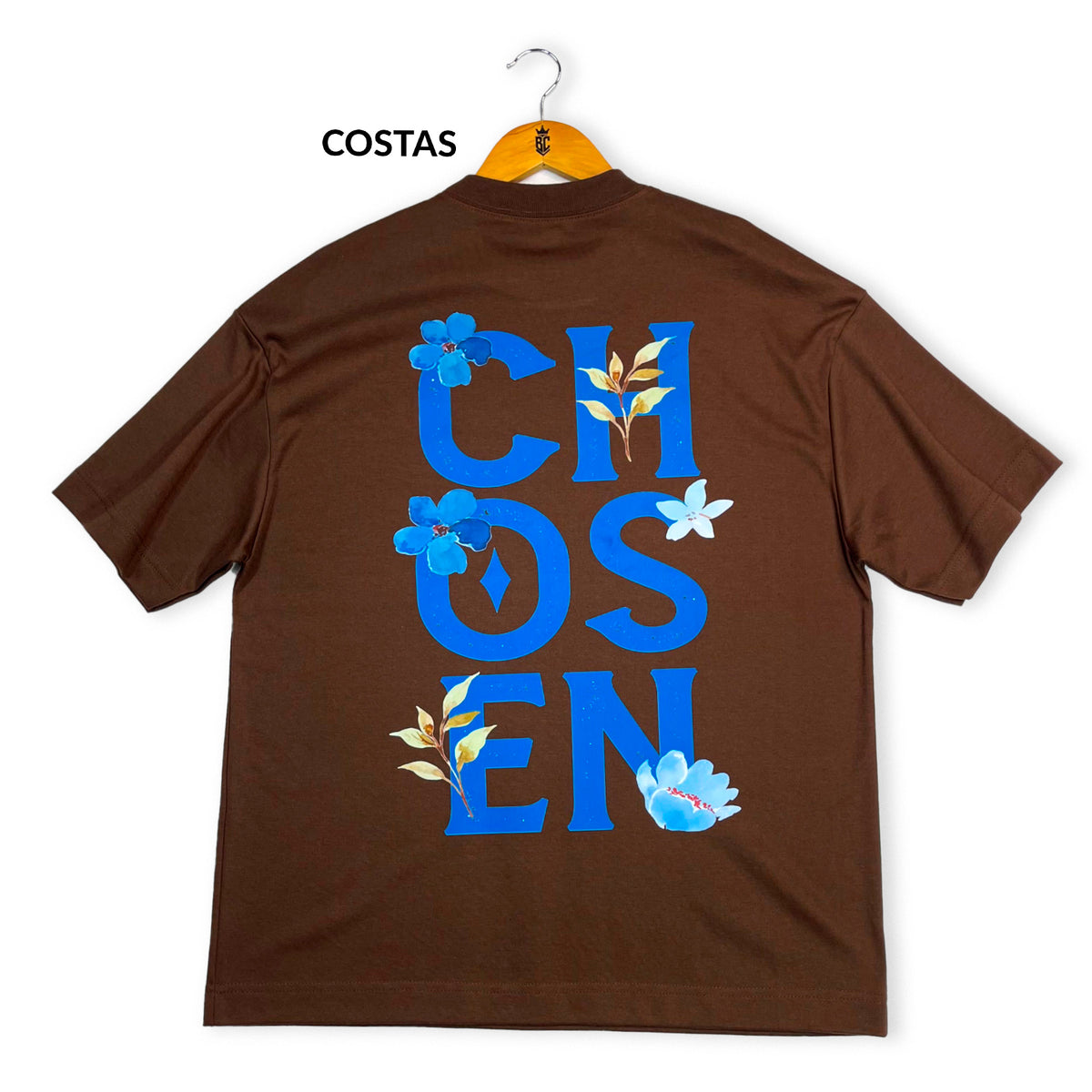 Oversized Marrom Full Chosen Flores