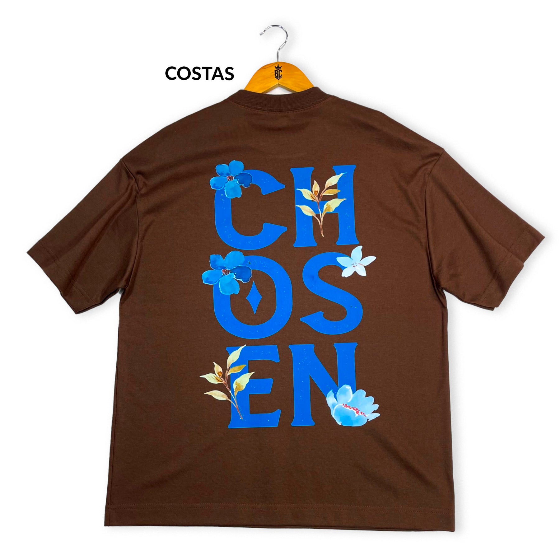 Oversized Marrom Full Chosen Flores