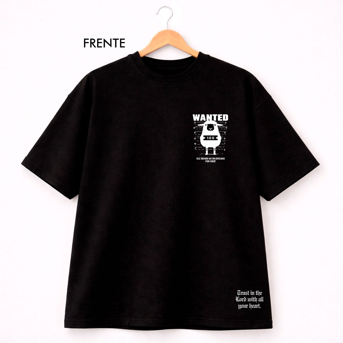 Oversized Preta Ele Deixou as 99 Ovelhas por Você