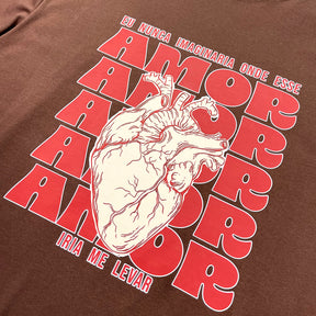 Oversized Marrom Eu Nunca Imaginaria Onde Esse Amor Iria Me Levar