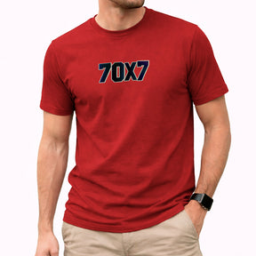 Camiseta Masculina Vermelha 70x7 Aplique