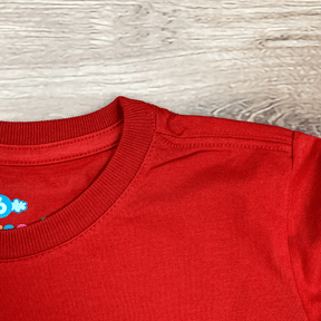 T-Shirt Infantil Vermelha Copos De Natal