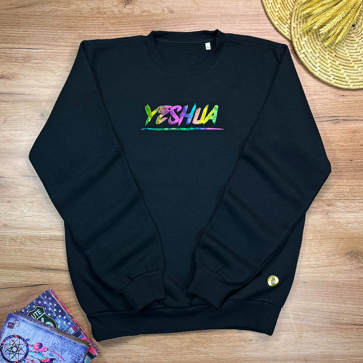 Moletom Preto Aplique Camaleão Yeshua