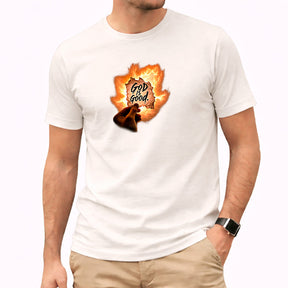 Camiseta Masculina Off White Good is Good Fogo