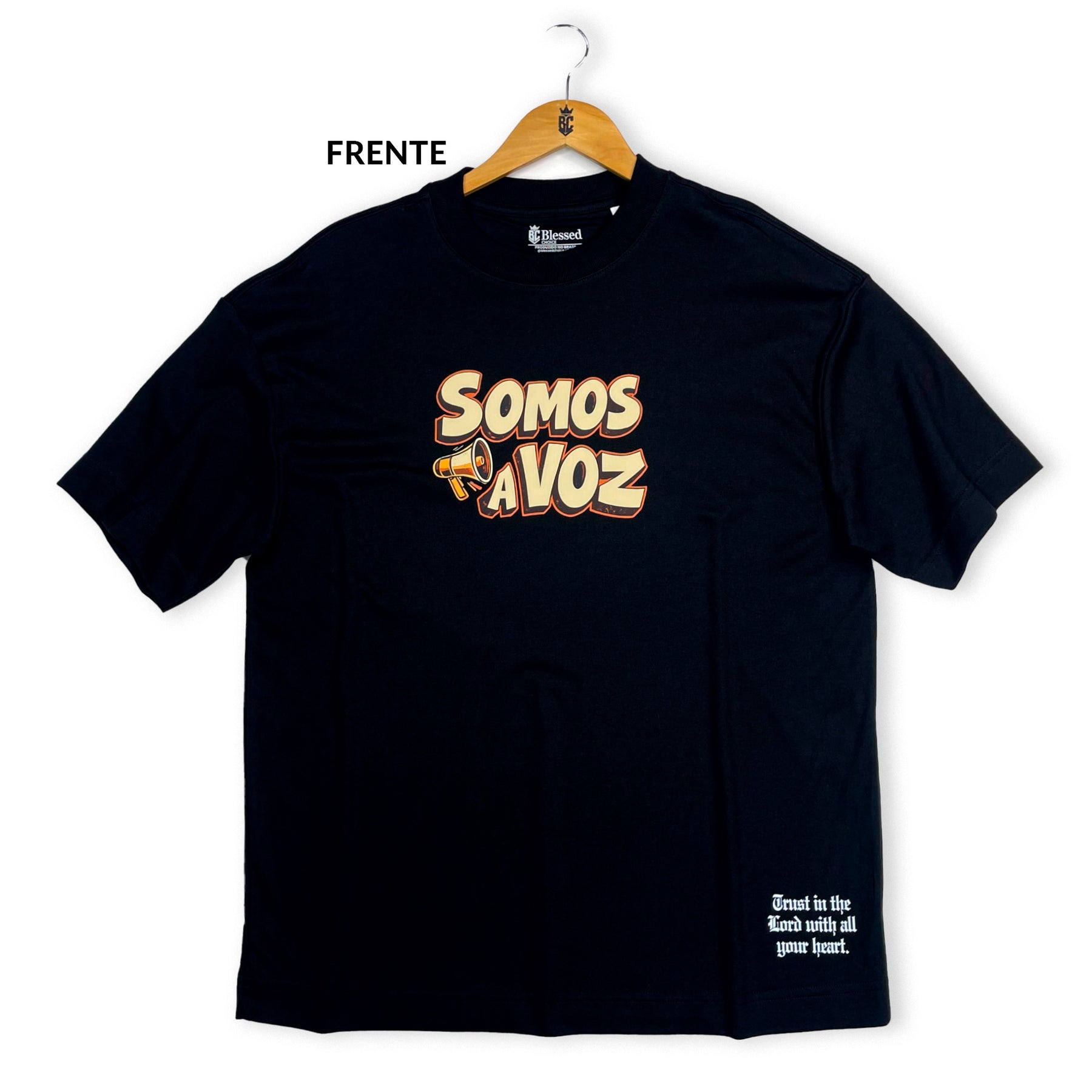 Oversized Preta Full Somos a Voz