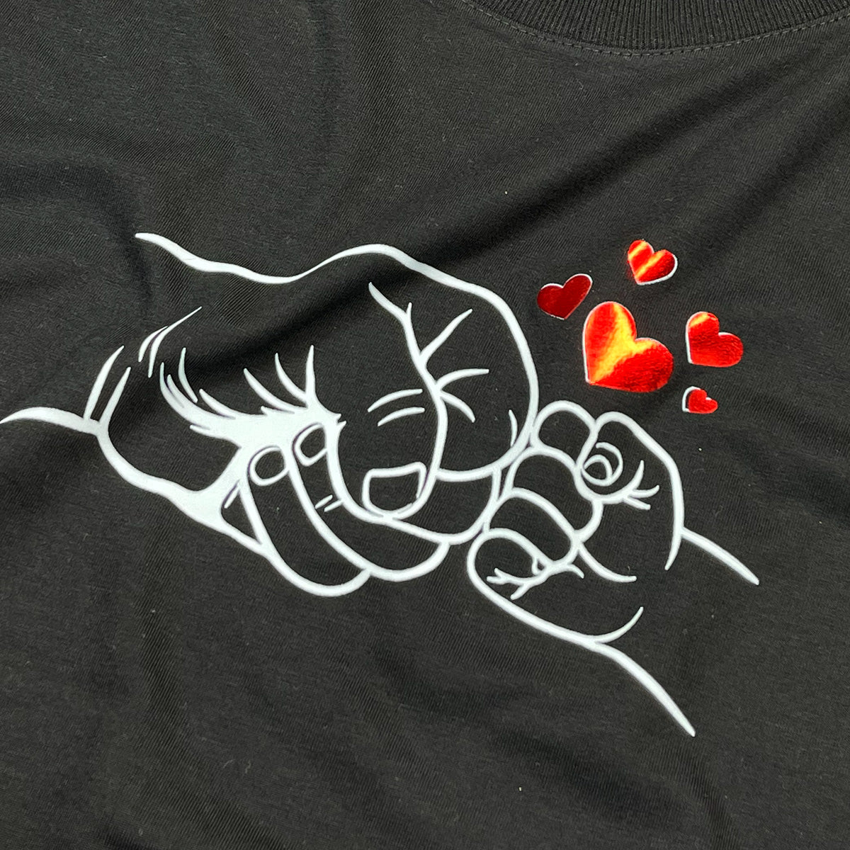 Camiseta Masculina Preta Toque de Pai e Filho(a)