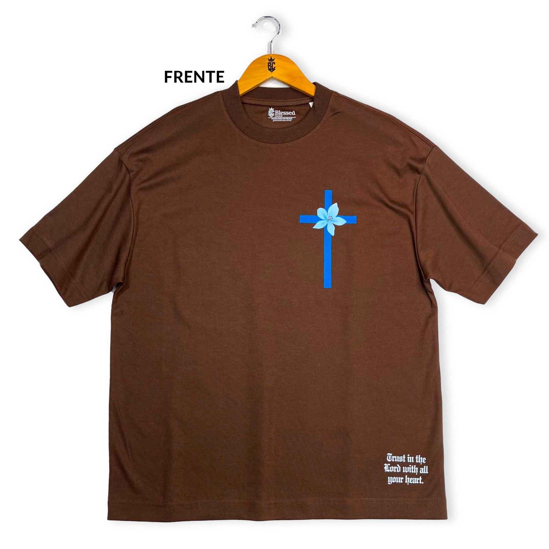 Oversized Marrom Full Chosen Flores