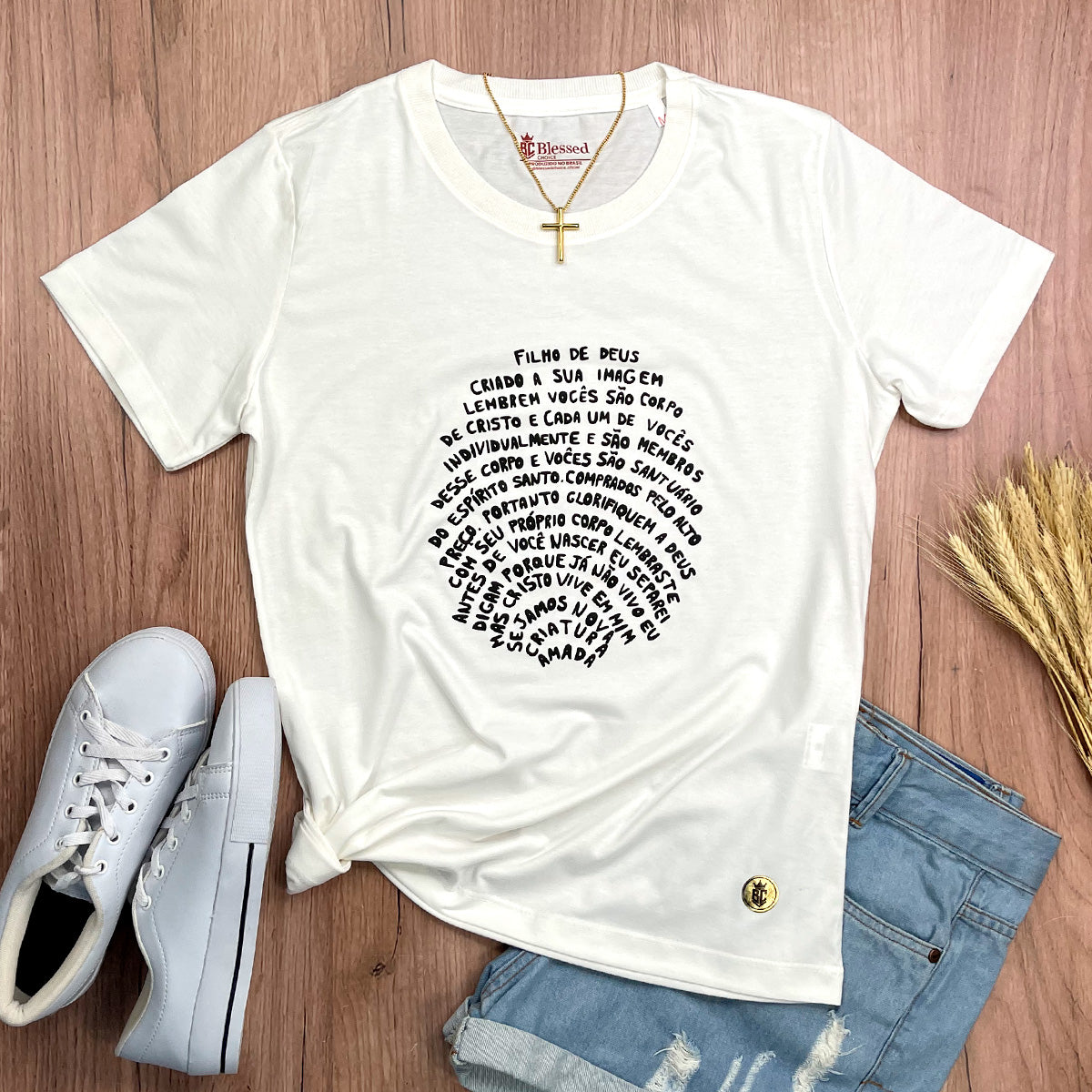 Camiseta Feminina Off White Digital Filho De Deus