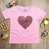 T-Shirt Infantil Rosa Coração Digital Você É Única