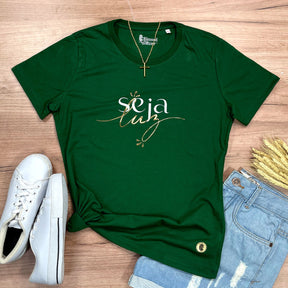Camiseta Feminina Verde Seja Luz
