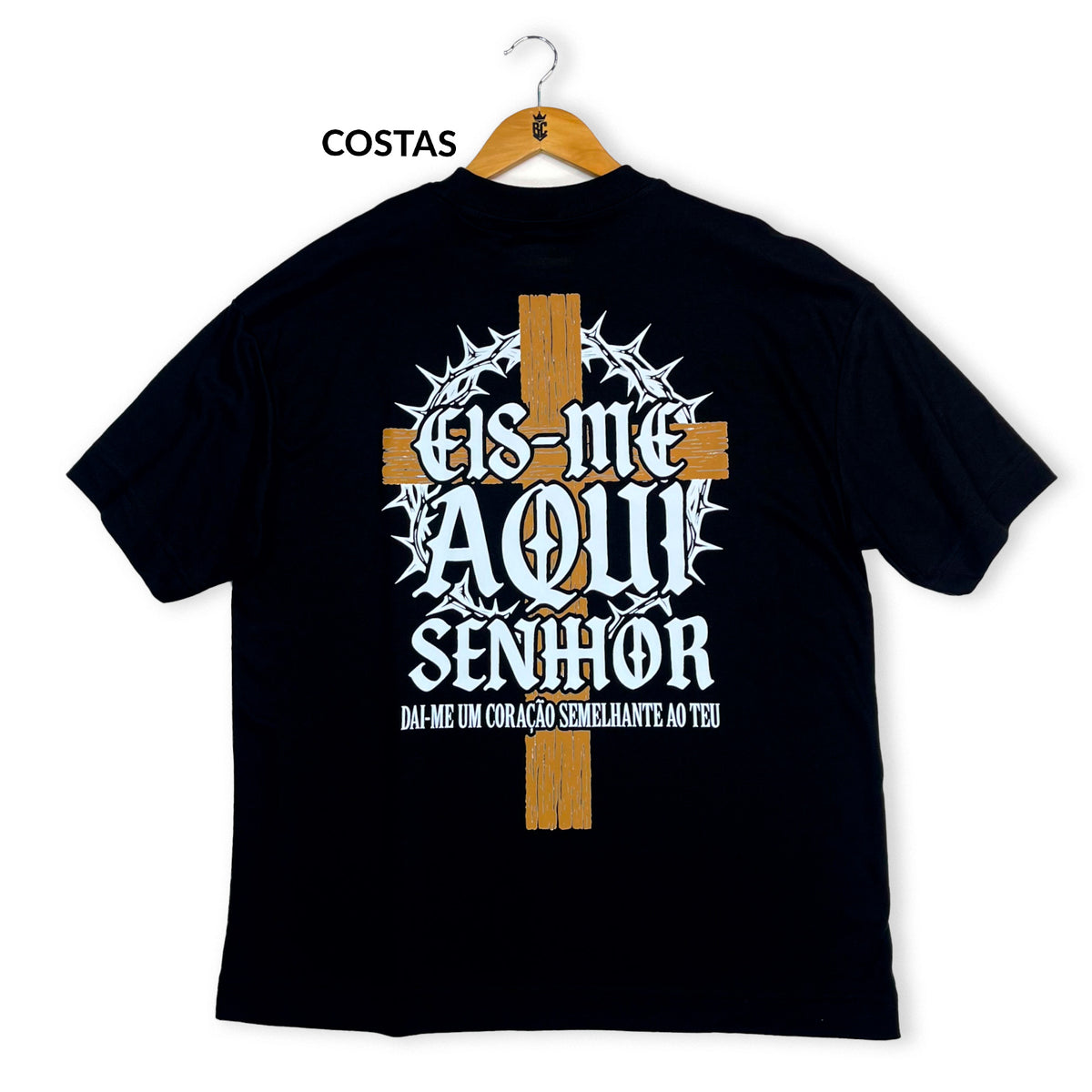 Oversized Preta Full Eis me Aqui Senhor