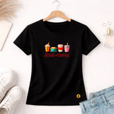 Camiseta Feminina Preta Jesus & Coffee