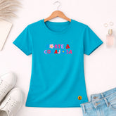 Camiseta Feminina Turquesa Forte & Corajosa