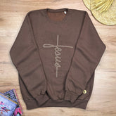 Moletom Marrom Jesus Strass