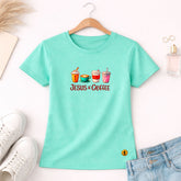 Camiseta Feminina Verde Menta Jesus & Coffee