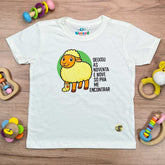 T-Shirt Infantil Off White Ovelha Deixou As Noventa E Nove