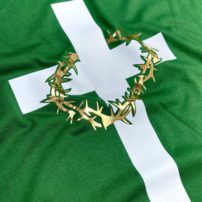 Camiseta Masculina Verde Cruz Espinhos