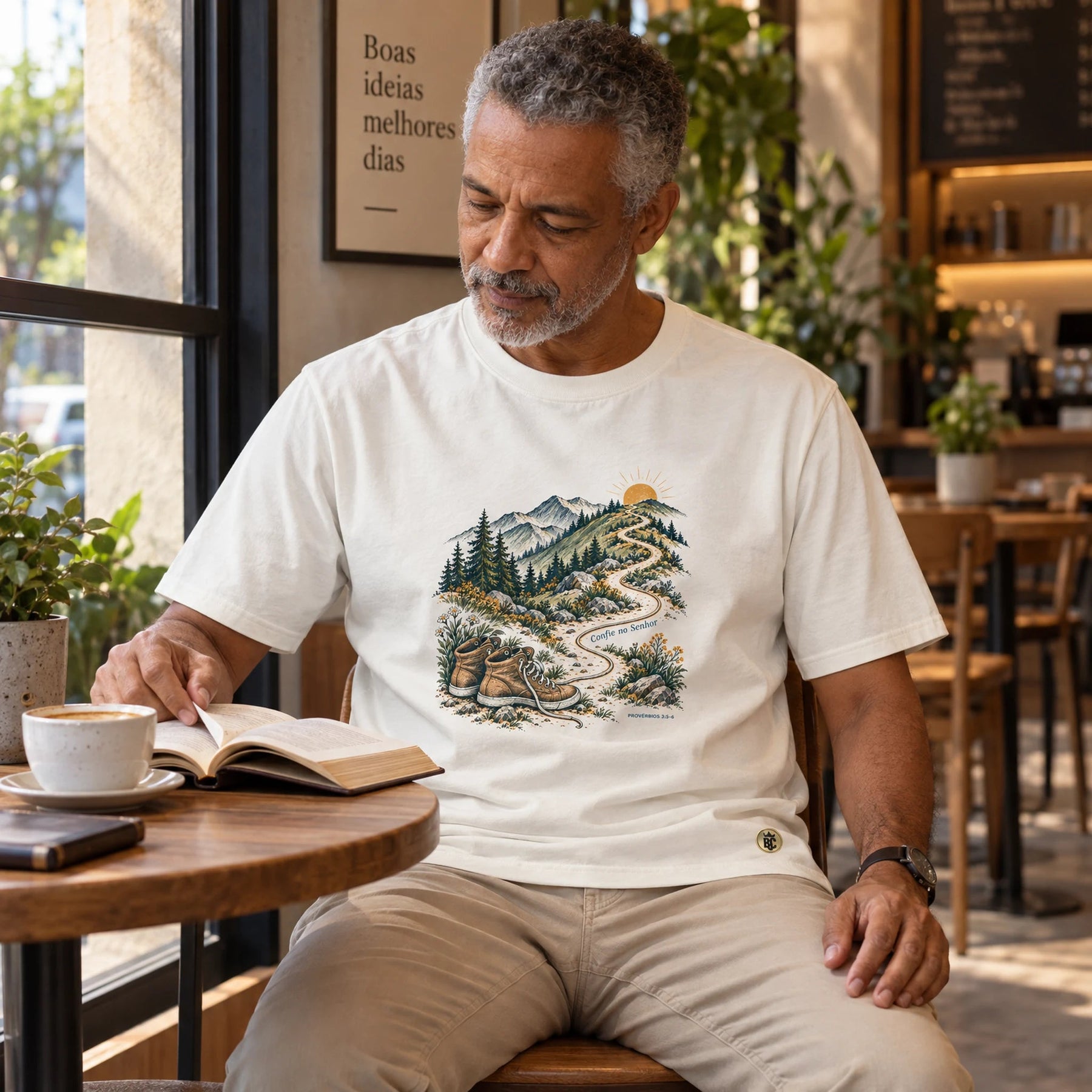 Camiseta Masculina Off White Confie no Senhor