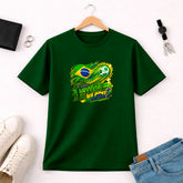 Camiseta Masculina Verde Brasil A Vitória já foi na Cruz