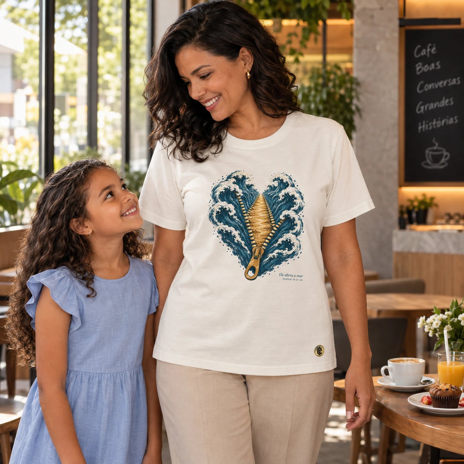 Camiseta Feminina Off White Ele abriu o mar