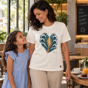 Camiseta Feminina Off White Ele abriu o mar