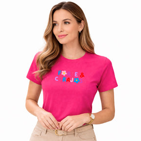 Camiseta Feminina Pink Forte & Corajosa