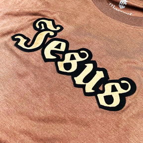 Camiseta Masculina Marrom Jesus Veludo