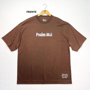 Oversized Marrom Full Faith Over Fear Psalm 56:3