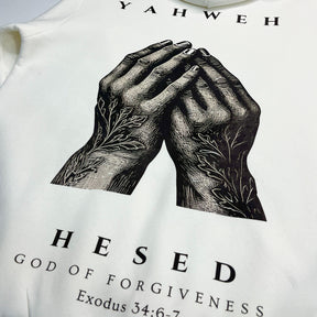 Moletom Canguru Com Capuz Off White Yahweh Hesed