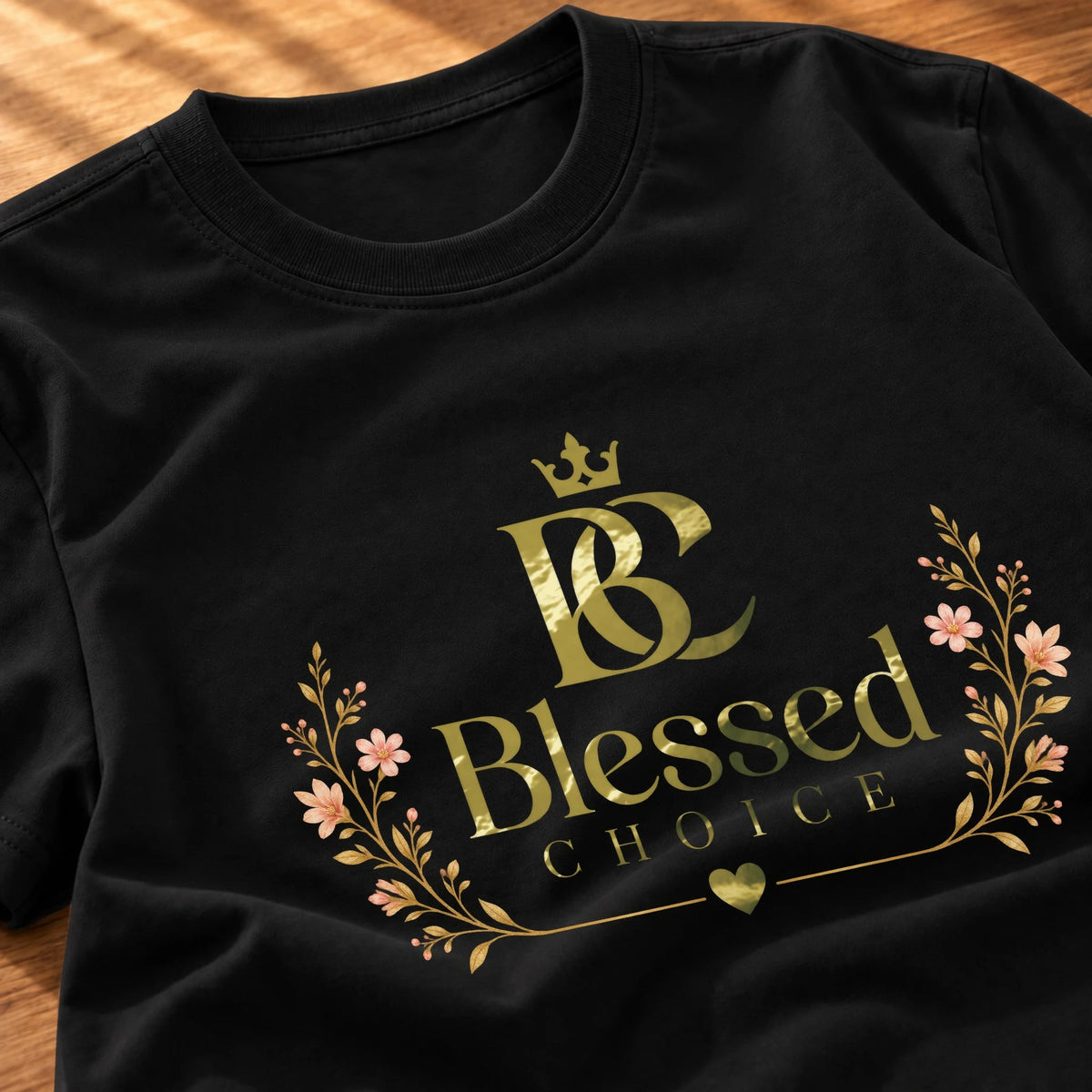 Camiseta Feminina Preta Blessed Choice