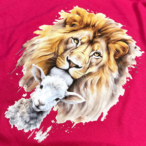 Camiseta Feminina Pink Leão E Cordeiro