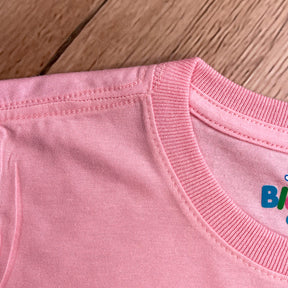 T-Shirt Infantil Rosa Aplique Kids For Christ