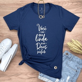 Camiseta Feminina Azul Você é Uma Ideia Linda