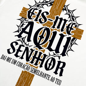 Oversized Off White Eis me Aqui Senhor