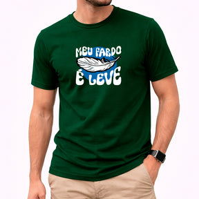 Camiseta Masculina Verde Meu Fardo é Leve