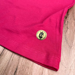 Camiseta Feminina Pink Aplique Camaleão Yeshua