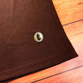 Camiseta Masculina Marrom Good is Good Fogo