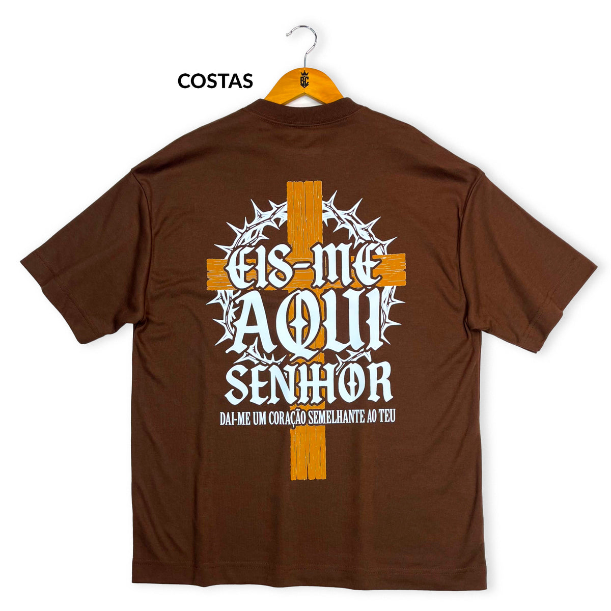 Oversized Marrom Full Eis me Aqui Senhor