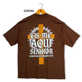 Oversized Marrom Full Eis me Aqui Senhor