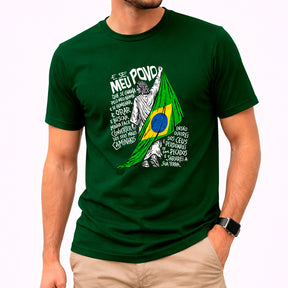 Camiseta Masculina Verde Brasil E se Meu Povo