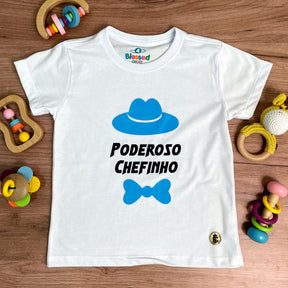 T-Shirt Infantil Branca Poderoso Chefinho