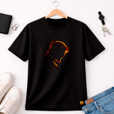 Camiseta Masculina Preta Jesus Fogo
