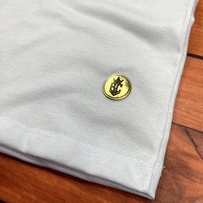 Camiseta Masculina Branca Aplique Faith