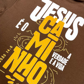 Oversized Marrom Full Jesus é o Caminho