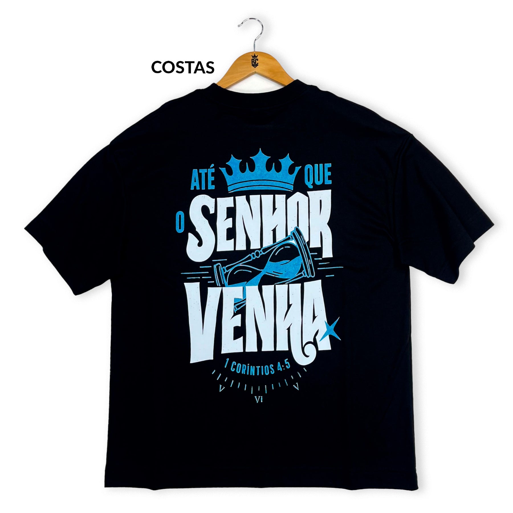 Oversized Preta Full Até que o Senhor Venha