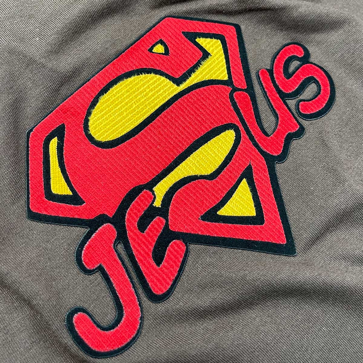 T-Shirt Infantil Marrom Jesus Superman