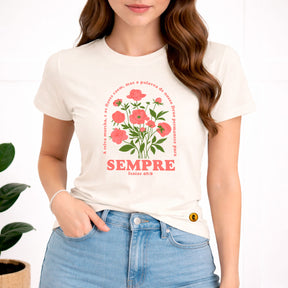 Camiseta Feminina Off White Sempre Isaías 40:8